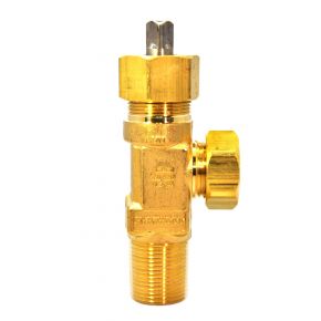 Chlorine Valve, CGA 820 Outlet, 3/4"-14 CL-3, Ton Container Valve, PTFE Packing