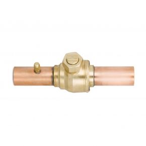 Brass Body Ball Valves "Integra-Seal" With Access Fitting, 3/8 ODS - 586WAS-6ST