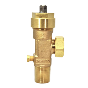 Chlorine Valve, CGA 820 Outlet, 3/4"-14 CL-1, Ton Container Valve, PTFE Packing