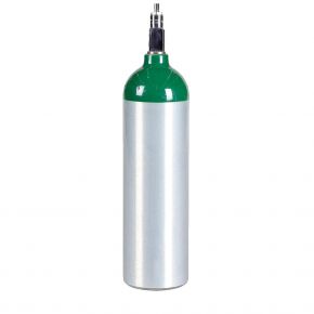 EM9-1 Aluminum Medical Oxygen Cylinder, 9 cu. ft., CGA 870 standard valve installed