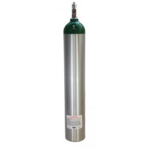 Medical oxygen cylinder, 24 cu ft., w/ post valve