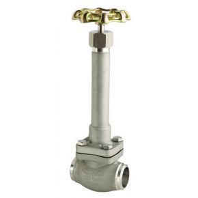 1-1/2" Angle, Stainless Steel Globe Valve Bolted Bonnet Weld Ends
