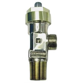 Chlorine Valve, CGA 820 Outlet, 3/4" Ton Valve, PTFE Packing, Tapped Inlet 1/4"-18 NPT